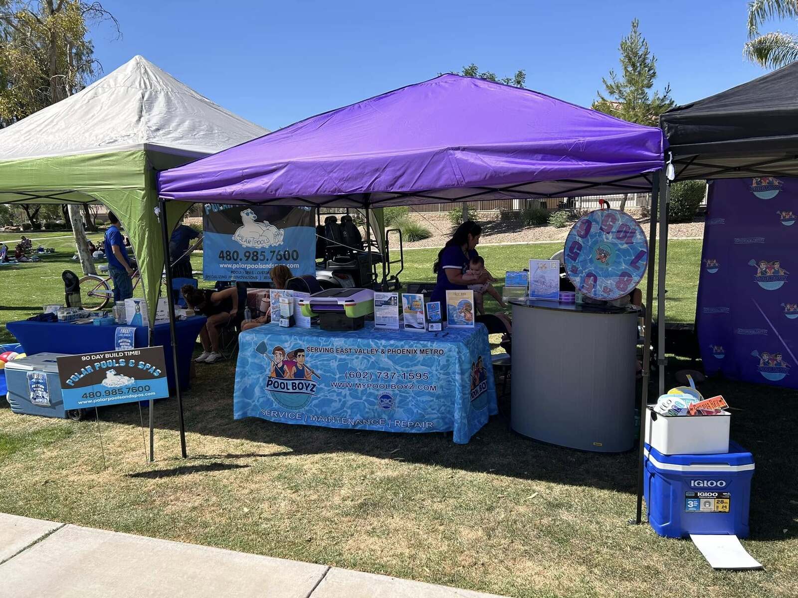 My Pool Boyz at the Villages at queen creek HOA fall festival