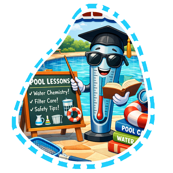 an AI image of an instructor facilitating Pool School in phoenix arizona